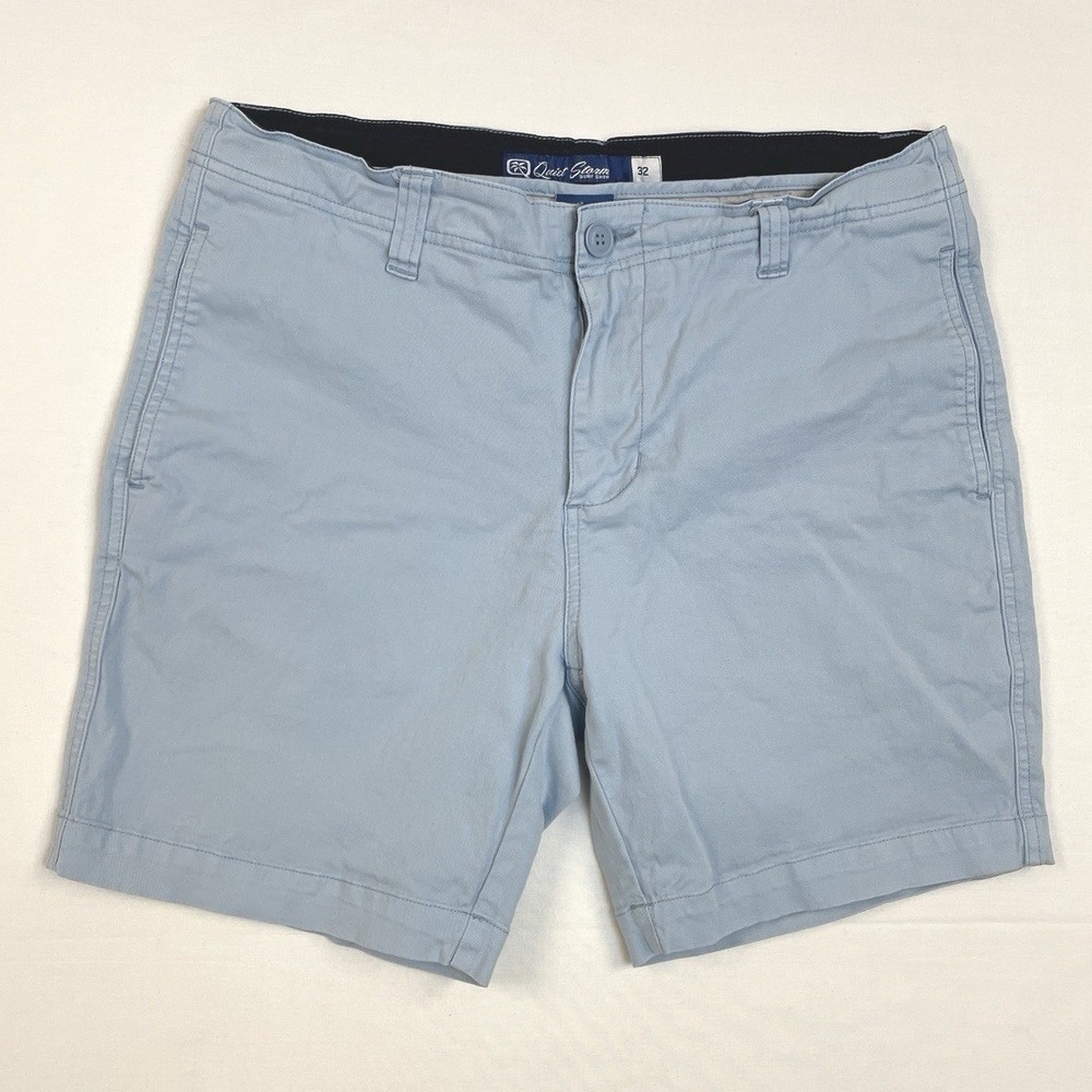 Quiet Storm Surf Shop Mens Shorts Light Blue 32 Skate Surf Beachy Chinos
